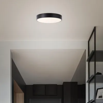 Produktbild von LED-Deckenleuchte, Ø 33 cm, 2400 lm, 3000 K, schwarz/weiß