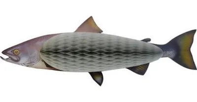 Produktbild von Dekorations Wabenball aus Seidenpapier Lachs 60 x 21 cm schwer entflammbar