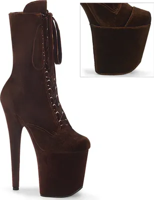 Produktbild von FLAMINGO-1045VEL Damen Booties von Pleaser, Braun  , EU 35, US 5