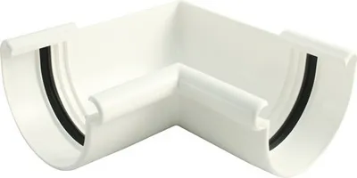 Produktbild von Marley Innenecke Kunststoff halbrund 90° Verkehrsweiß RAL 9016 NW 100 mm