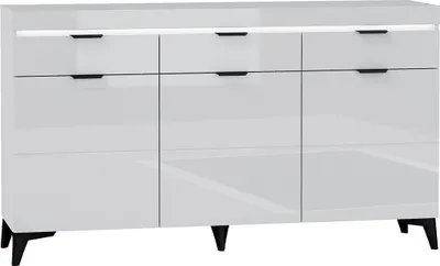 Produktbild von Buffet Ruben mit 3 Schubladen und 3 Türen, Weiß, 157cm