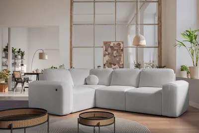 Produktbild von Moderne Eckcouch Wohnzimmer Sofa BERNO II Ecksofa mit Schlaffunktion L-Form Linksseitig IM SOFA