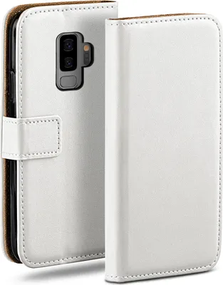 Produktbild von moex® Book Case kompatibel mit Samsung Galaxy S9 Plus - Hülle 360 Grad klappbar, Weiß