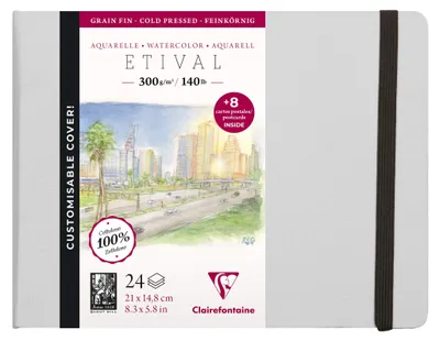 Produktbild von Clairefontaine 975445C, Kunstpapier, 300 g/m², 24 Blätter
