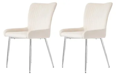 Imagen del producto de Sillas de comedor - Sillas de terciopelo - Sillones - Asientos cómodos - Patas de metal - Diseño compacto