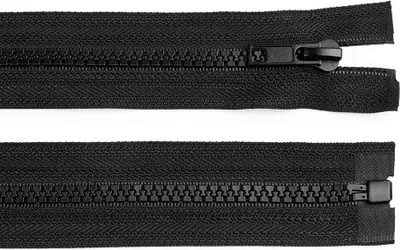 Obrázek produktu pro Kostěný zip šíře 5 mm délka 140 cm bundový - černý.