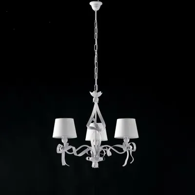 Immagine prodotto di Lampadario Shabby Chic Bianco 3 Luci Lucy Bianco BeLight