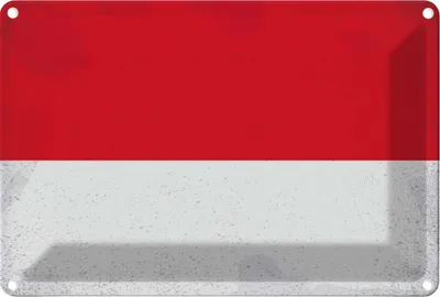 Obrázok produktu pre vianmo Kovový nápis 18x12 cm Flagge Indonesien