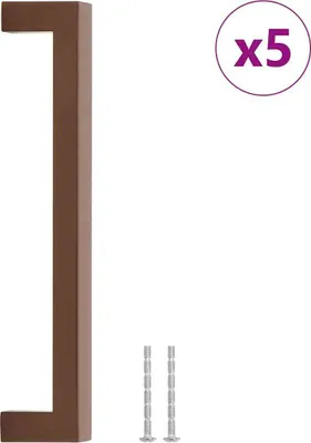 Obrázek produktu pro vidaXL Nábytkové úchytky 5 ks. Bronz 192 mm nerezová ocel