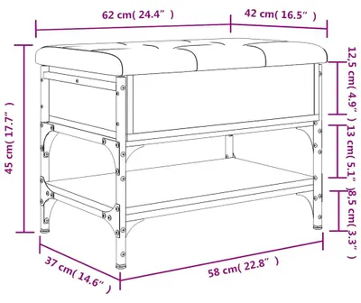 Productafbeelding van vidaXL Schoenenkast, zwart, 62x42x45 cm, houtvezel