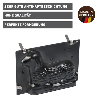 Produktbild von Original Kaiser 3D Osterlamm Backform 0,7 l, antihaftbeschichtet, auslaufsicher, Schwarz