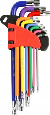 Obrázek produktu pro BJC L-klíče TORX, sada 9 ks, T10-T50, 125 mm M66441