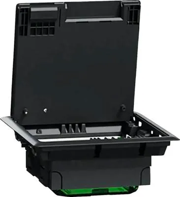 Produktbild von Schneider Electric Fußboden-Installationsdose INS52120, 4 Module, 200x200x70 mm, IP20, für Bodenbelag bis 6 mm, Unica-kompatibel