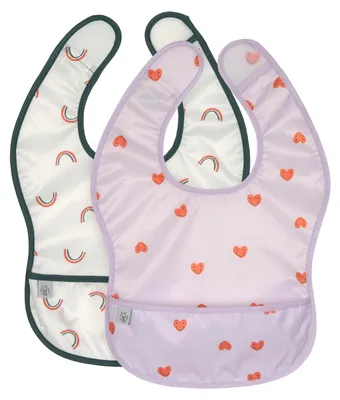 Produktbild von Lätzchen Kinderlätzchen Essenslätzchen - Mit Ärmeln - Wasserabweisend - Klettverschluss - 2er Set