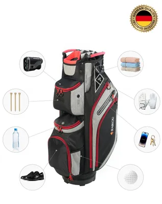 Produktbild von RAIKOU Premium Golf-Tasche – 14-Fach Unterteilung, Reißverschluss-Taschen & inkl. Hut-Schutz