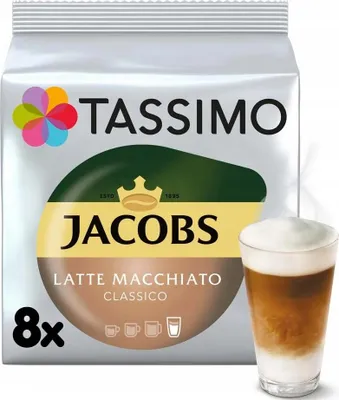 Obrázok produktu pre Tassimo Kapseln Jacobs Typ Latte Macchiato Classico | 8 Kaffeekapseln
