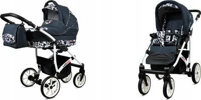 Produktbild von BabyLux® Largo | 2in1 Kinderwagen Set | Grey Geometric | Kombikinderwagen | Kinderwagenset | Bug