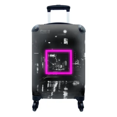 Produktbild von MuchoWow® Koffer Handgepäck Trolley Rollkoffer Kleine Reisekoffer mit 4 Rollen - Spiele - Konsole - Neon - Cabin Size < 55x40x23 cm & 55x40x20 cm - Fotokoffer - Kabinenkoffer - Boardgepäck - Reise-Box - Reisekoffer - Reisegepäck - Koffer mit Bild - Trolley für Kinder