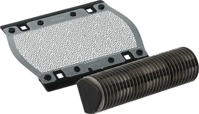 Produktbild von vhbw 1x Klingenblock, 1x Scherblatt kompatibel mit Braun P90, M-60r, M-90, M-60o, P50, P60, P40, P70, P80 Rasierer - Kombipack Schwarz Silber