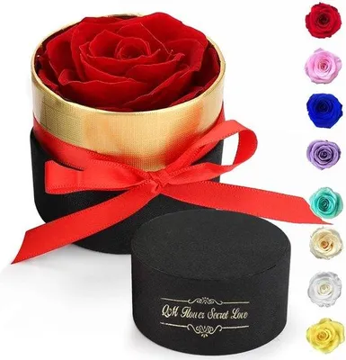 Image de Boîte de roses éternelles avec des fleurs pour maman