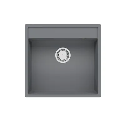 Produktbild von GRANMASTER Magma Spülbecken Küche mit 1 Becken - Granitspüle mit Siphon Waschbecken Küche - Einbauspüle Arbeitsplatte Küchenspüle, Titan 54x52x20,4 cm