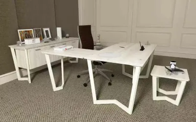 Produktbild von Schreibtisch Büro Kommode Eckschreibtisch Büro Garnitur Aktenschrank 3tlg.