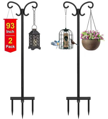 Zdjęcie produktu dla Haczyki do mocowania na zewnątrz, 2 sztuki, regulowane, czarne, 236 cm
