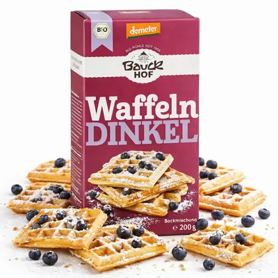 Zdjęcie produktu dla Mieszanka deserowa - Szybkie gofry orkiszowe 200g