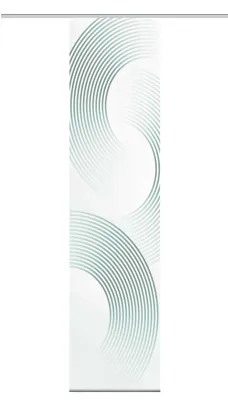 Produktbild von BEXON Schiebegardine, Halbkreismotiv, halbtransparent, 260x60 cm