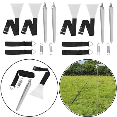 Produktbild von Sturmsicherungs-Set 8-teilig – Sturmbänder mit Keder, Klammern & Federn – Sturmschutz für Vorzelt & Markise