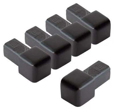 Produktbild von Dalsys 5x Endstück für Fliesenschiene 8mm Quadratprofil Aluminium (eloxiert) Schwarz, Fliesenprofil