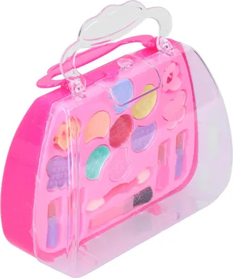 Produktbild von Rollenspiel-Make-up-Spielzeug für Mädchen, sicheres wasserlösliches Beauty-Kosmetik-Set, Spielzeug (Rosa)