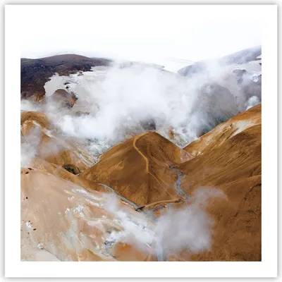 Produktbild von Poster - Poster ohne Rahmen - Berge Wolken Landschaft - 60x60 cm - Wand Bild - Wanddeko - Wandbilder - Kunstposter - Wandposter - Bilder - Kunstdruck - Wanddekoration - Wandbild - P2XAC60x60-4711