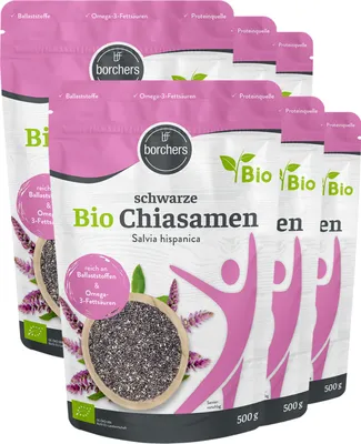 Produktbild von BORCHERS  Chia Samen Schwarz (6x500g)