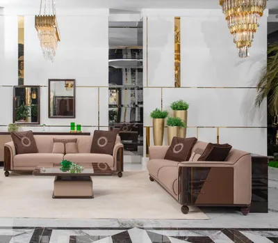 Immagine prodotto di Elegante set di divani per soggiorno Divani a 3 posti di design Mobili