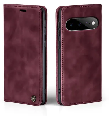 Produktbild von Handy Hülle für Google Pixel 11 / 11 Pro Klapphülle Bookcase Flip Cover Handy Tasche Etui Farbe: Weinrot