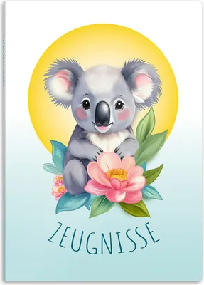 Produktbild von itenga Zeugnismappe A4 Kunststoff Sichtbuch Motiv SWEET KOALA
