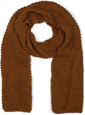 Produktbild von styleBREAKER Damen langer Strick Schal mit Wellen Strickmuster, warmer Winter Strickschal Einfarbig 01018168
