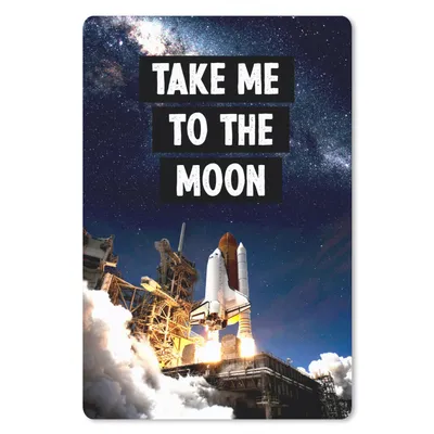 Produktbild von MuchoWow® Mauspad Mousepad Zitate - 'Bring mich zum Mond' - Sprichwörter - Jungen - Kinder - Kind - Kindheit 40x60 cm - Mousepads - Maus Mat - Pad - Mausunterlage - Schreibtisch Accesoire