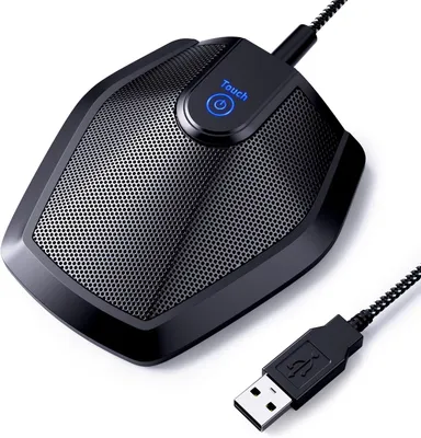 Produktbild von TONOR G11 USB Mikrofon Konferenzmikrofon omnidirektional 360 Grad Plug Play für Videokonferenz Zoom Skype mit Stummschaltung Metallgehäuse Windows