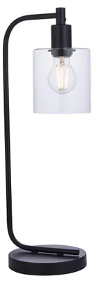 Obrázok produktu pre Stolná lampa TOLEDO, čierna matná, 1xE27x20W, kov, rozmery: 54x16,5x20 cm, IP20, Endon
