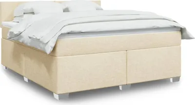 Produktbild von Maison Exclusive - Boxspringbett mit Matratze Creme 180x200 cm Stoff