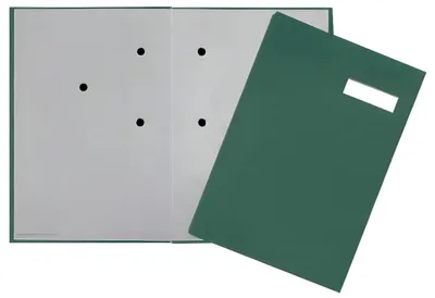 Produktbild von Pagna 24191-33, Konventioneller Dateiordner, A4, Karton, Stoff, Grün, Porträt, 240 mm