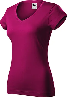Produktbild von Damen-T-Shirt Malfini FIT V-NECK 162 fuchsiarosa