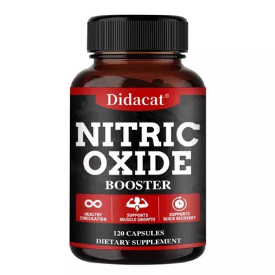 Produktbild von Nitric Oxide Booster 1500 mg (120 Kapseln) Nahrungsergänzungsmittel, Muskeln, Energie, Kreislauf