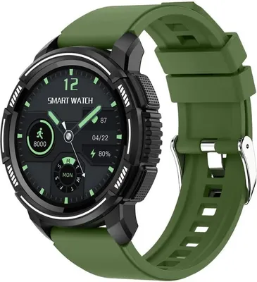 Produktbild von Smartwatch für Herren und Damen, 1,28 Zoll, 5 ATM, Sport-Smartwatch, 24 Modi, wasserdicht, IP67, Fitness mit Herzfrequenzmonitor, Android IOS
