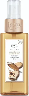 Produktbild von ipuro Raumspray cedar wood, Sprühlufterfrischer, Holz, Zedernholz, Zitrone, Orange, Rosmarin, 120 ml, Spraydose, Universal