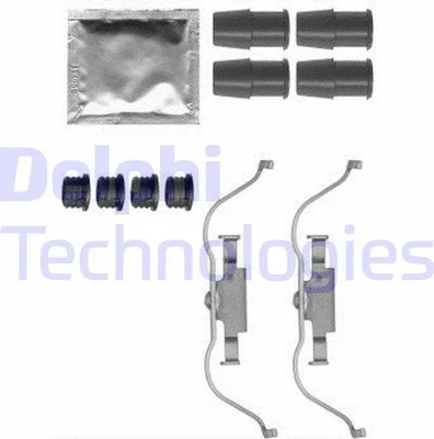 Produktbild von DELPHI LX0573 Zubehörsatz Scheibenbremsbelag Vorne für LAND ROVER Range Rover III (L322)