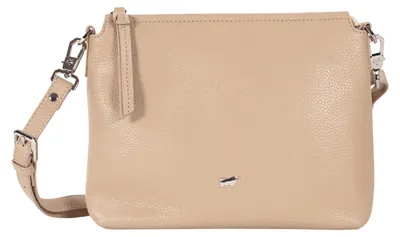 Image de Sac bandoulière HANNA, couleur beige, pour femme, en cuir