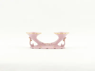 Produktbild von Kerzenleuchter 4 cm, Felicie, rosa Porzellan, Blumen, Leander